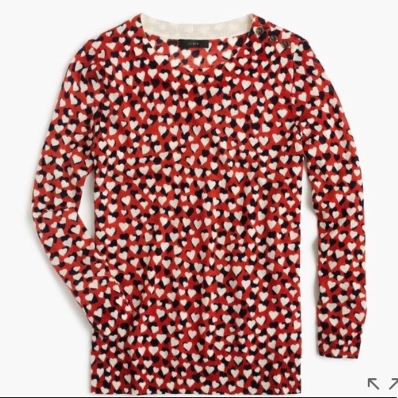 J. Crew Sweaters - J. Crew limited edition heart-print Tipi sweater